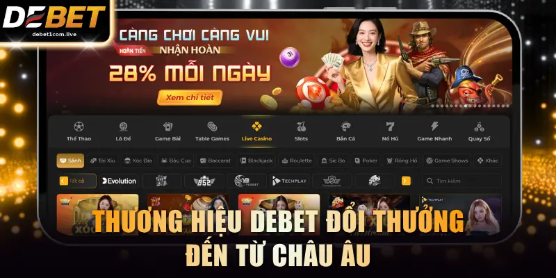 Thương hiệu DEBET đổi thưởng đến từ châu Âu